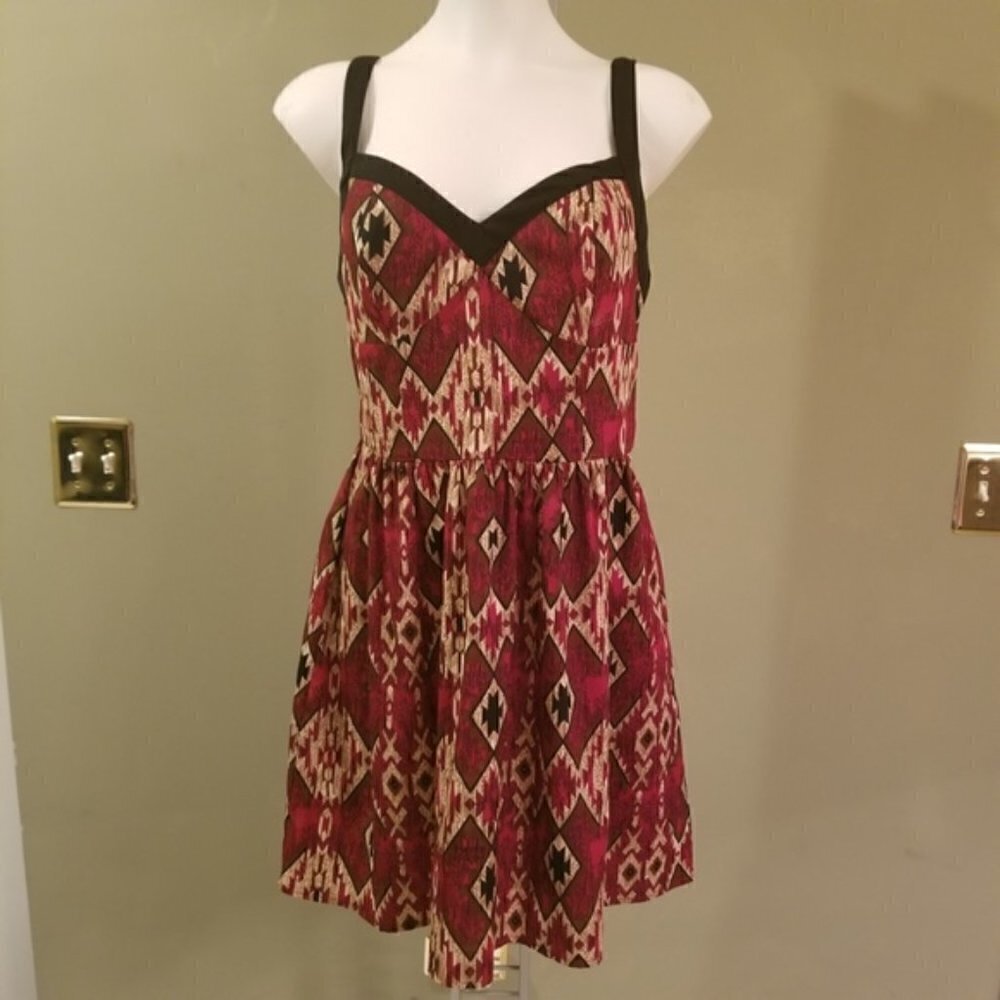 Band of gypsies print dress (M)